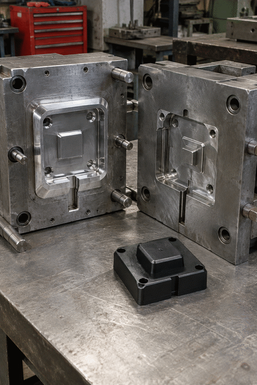 Compression mold με παραγόμενο θερμοσκληρυνόμενο εξάρτημα