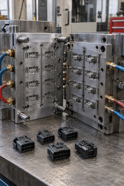 Καλούπι injection molding υψηλής ακρίβειας με παραγόμενα εξαρτήματα