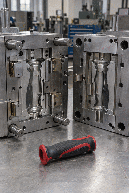 Καλούπι 2K overmolding με τεχνική λαβή δύο υλικών